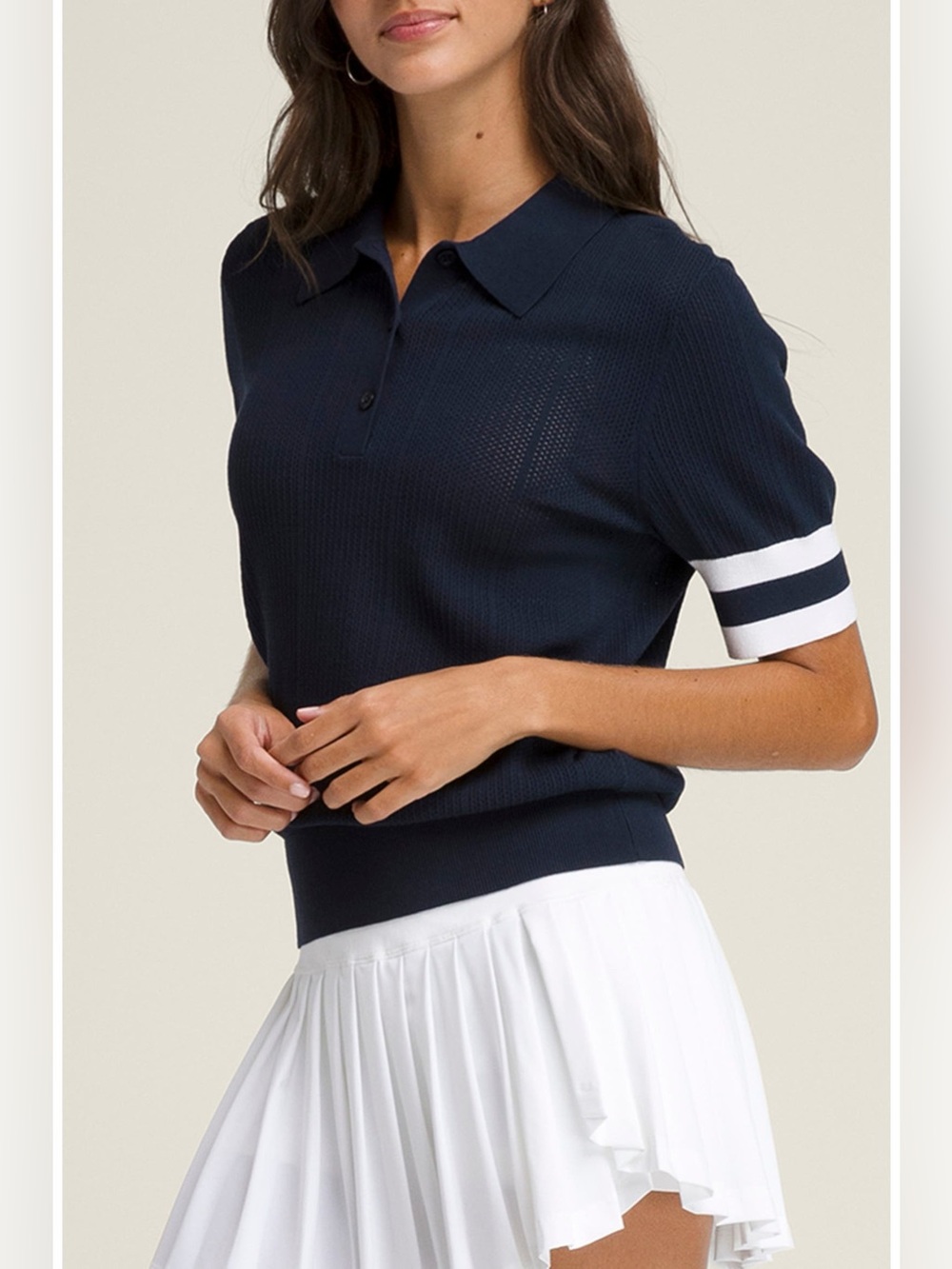 Wilson Essex Mesh Stitch Polo Sweater size S - Picture 3 of 8